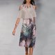 thumbnail image 2 of Vestidos casuales de verano con hombros descubiertos y mangas con estampado floral de cintura alta para mujer Pompotops ghjkhdj18125, 2 of 8
