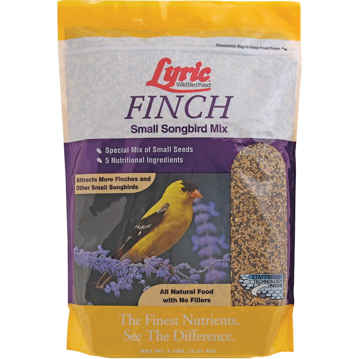 Lyric 2647469 Finch Small Songbird Wild Bird Mix, 5 lb