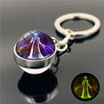 thumbnail image 2 of Jewelry On Clearance Twelve Keychain Pendant Time Luminous Glass Ball Pendant Metal Key Multicolor, 2 of 4