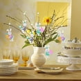 thumbnail image 4 of Fiudx Liquidación de ahorros de verano 9 adornos colgantes de madera de Pascua, canasta, zanahoria, flor de pollo, adornos colgantes de madera, decoración de árbol de cabaña, 4 of 5