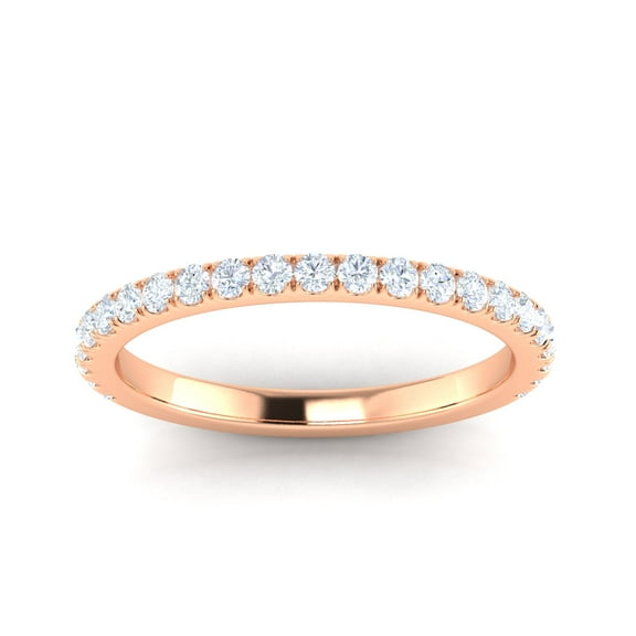 1/2 Carat TW Diamond Wedding Band in 10k Rose Gold (G-H, I1-I2)