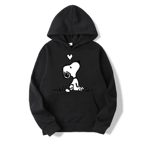 Sudadera con capucha de Snoopy de cómics de dibujos animados americanos para hombre y mujer, Jersey informal para parejas, ropa de primavera y otoño, novedad de 2024