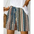 thumbnail image 3 of FreshPrettyWomens Boho Summer Shorts Beach Vacation Clothes 2025 Elastic Waist Casual Printed Loose Short Lounge Pant Pockets, 3 of 5