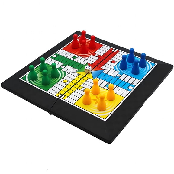 CYFW Portable Plastic Ludo Board Game Set For Family Travel And Outdoor Activity