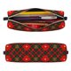 thumbnail image 2 of Disketp Christmas Plaid Flower Estuche de Lápices de Cuero con Cierre, Estuche Compacto para Papelería, Bolígrafos y Accesorios Pequeños, 2 of 7