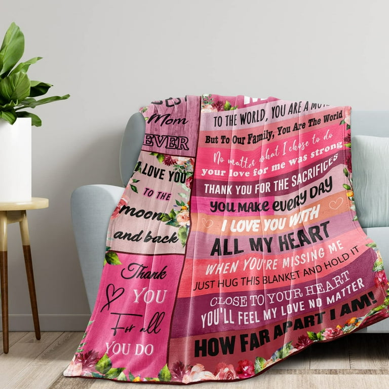 Mom Blanket Mother s Day Throw Blanket Gifts for Mom from Daughter Son Gifts for Mom Throw Blanket to My Mom Birthday Gifts Soft Bed Flannel Mother Blanket 60x80inch Walmart