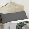thumbnail image 3 of Royale Linens Body Pillow Cover - Double Brushed 1800 Microfiber - 20"x54" with Hidden Zipper Closure - Wrinkle & Fade Resistant - Super Soft Body Pillowcase 2 Pack (Grey, Pack of 2), 3 of 9