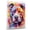 American Staffordshire Terrier, variant on Plott Hound Canvas Wall Art Famous Oil Paintings Monets Watercolor Dog Canvas Funny Dog Canvas Floral Print Abstract Farmhouse Gallery Aesthetic Room Decor for Bedroom Bathroom