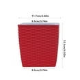 thumbnail image 3 of Self Watering Square Small Flower Pots Imitation Rattan Woven Texture 4.6 Inch Flower Pots for Indoor Plants Succulents and Desktop Home Decor, 3 of 7