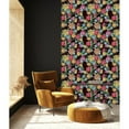thumbnail image 2 of Black Wallpaper with Tulips Pre-Pasted - 25"W x 225"H, 2 of 3