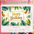 thumbnail image 2 of Tropical Style Banner Pineapple Pattern Tropical Birthday Backdrop Gold Glitter Green Leaves Pineapple Party Display for Birthday Party Tropical Party Summer Celebration, 2 of 8