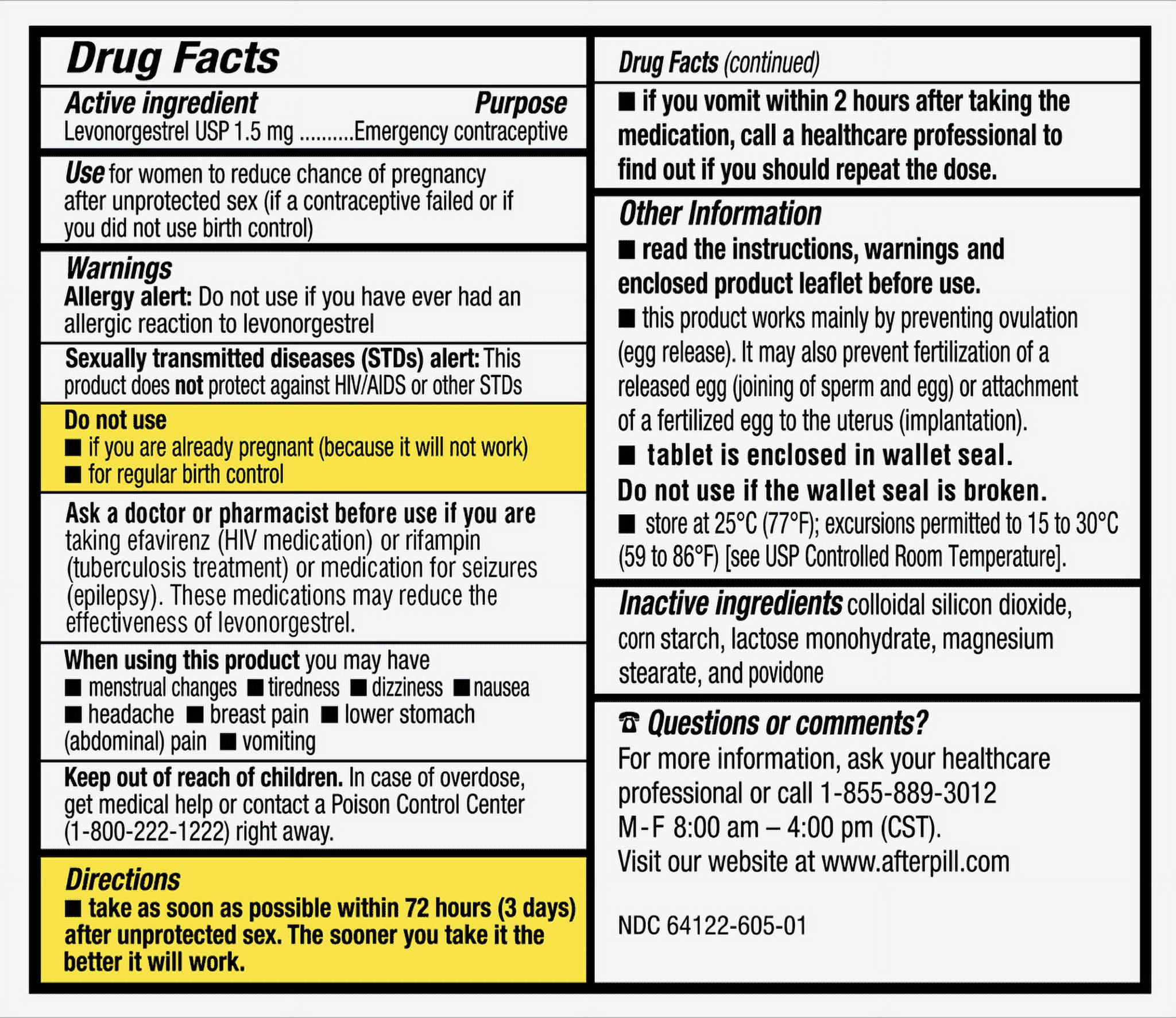 AfterPill Emergency Contraceptive - Single Pack