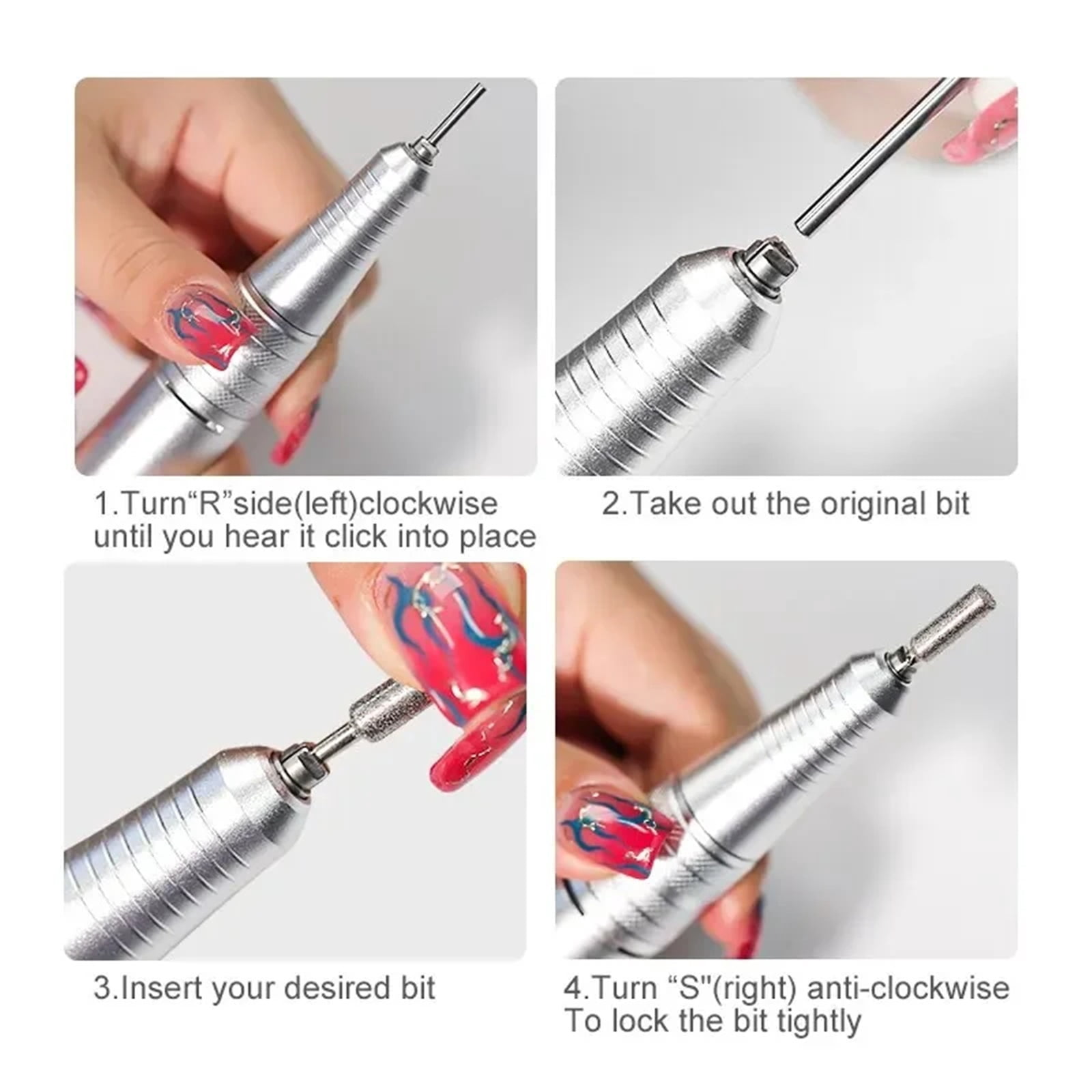 35000RPM Electric Nail Drill Professional Manicure Machine Nail Sander With Nail Drill Bits Portable Nail Salon Nail Files Kit