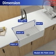 thumbnail image 3 of Rainlex Fireclay 30" L X 18" W Farmhouse Kitchen Sink with Grid and Strainer,Include  2 Accessories, 3 of 4