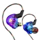 thumbnail image 1 of Moyic Auricular con cable 60 grados tapa de oreja de silicona profesional 1,2 m Cable de fibra dinámico HiFi auricular interior exterior en Cables de audio/vídeo Azul morado, 1 of 6