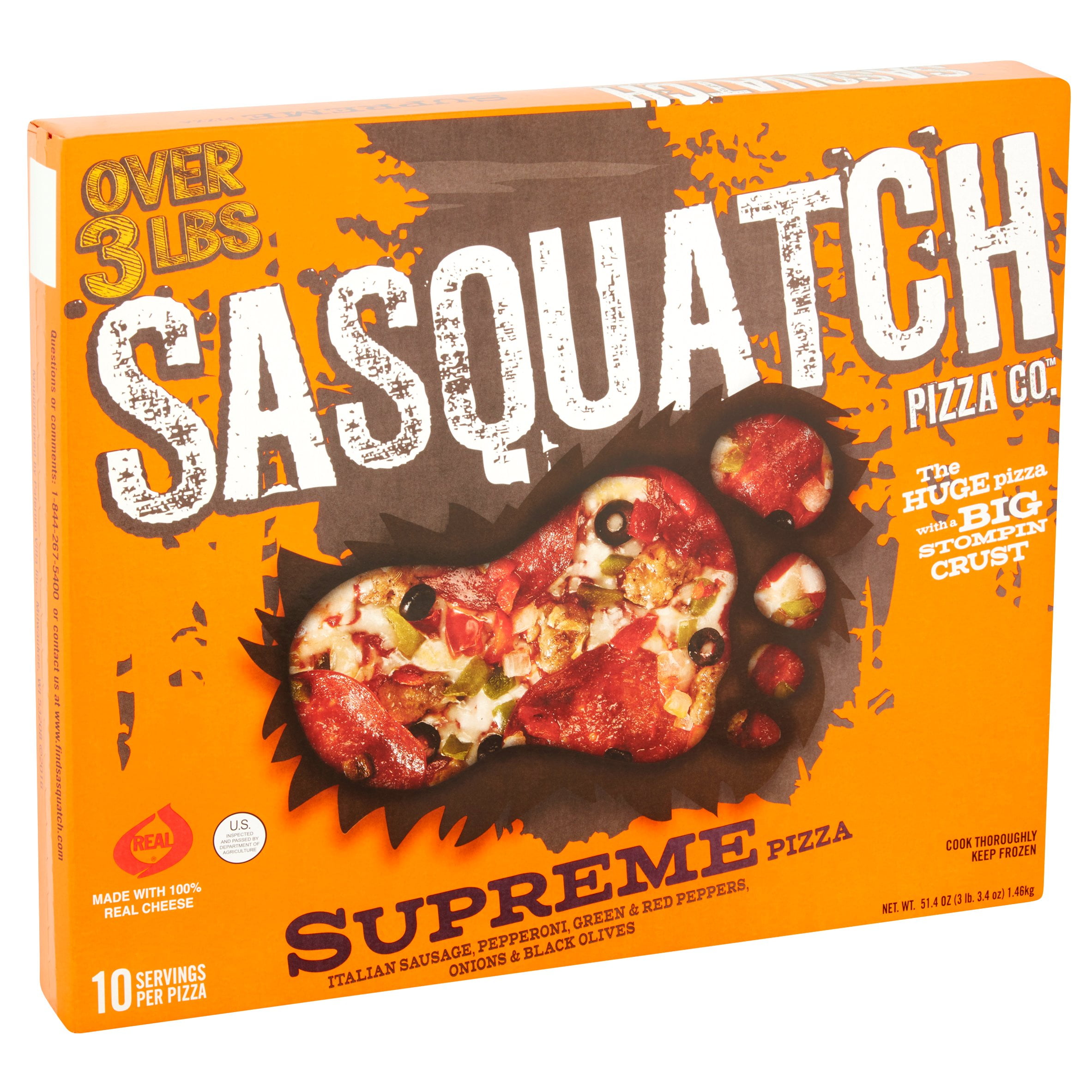 Sasquatch Pizza Co. Supreme Pizza, 51.4 oz (Frozen)