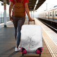 thumbnail image 3 of Stretch Luggage Cover XL(29-32in)– Elastic Travel Suitcase Protector with Handle Openings & Bottom Closure, Washable Polyester Spandex Suitcases Cover, Abstract Marble Print, 3 of 5