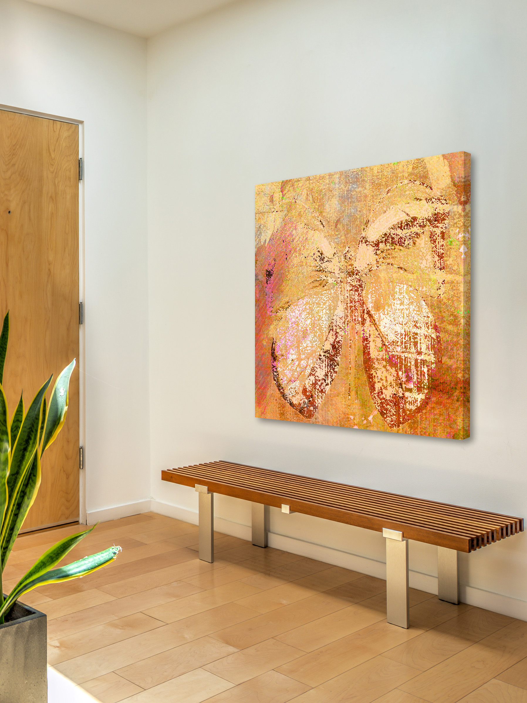 "Farfalla V" Painting Print on Wrapped Canvas