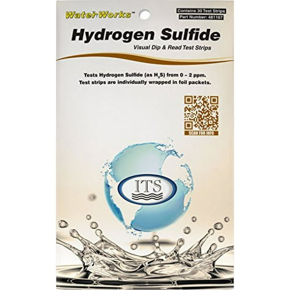 Industrial Test Systems 481167 WaterWorks Hydrogen Sulfide Water Test Strips, 30 foil Packed Tests