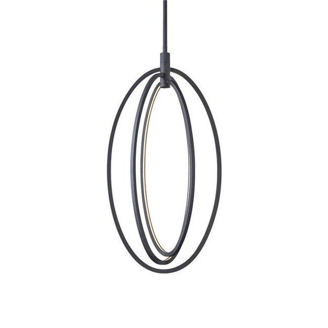 Vonn Lighting VRP29013BL 15 in. Radium VRP29013BL Integrated LED Oval Rotating Pendant Lighting Fixture in Black