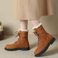 thumbnail image 2 of Fashionable Casual Winter Boots Lace-Up Thickened Low-Top Non-Slip Shoes for Outdoor and Leisure Activities, 2 of 9