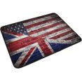Funny Indoor Doormat,Retro American Flag British Flag Doormats