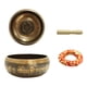 thumbnail image 1 of Cuenco Terapia Budista Nepalí Carft Religioso Cobre Con Estera Mazo, 1 of 9