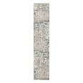 thumbnail image 3 of 6' Gray And Ivory Abstract Runner Rug, 3 of 5