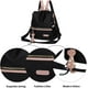 thumbnail image 5 of Mochila para mujer, mochilas para la escuela, la universidad, con lindo colgante, bolso de viaje con bolsillo abierto, mochila pequeña para viajes, mediana, negra, 5 of 7