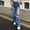 Dark Blue, variant on Distressed Boyfriend Jeans For Women Fashion Trends High Waist Loose Straight Leg Destroyed Ripped Denim Pants Blue L