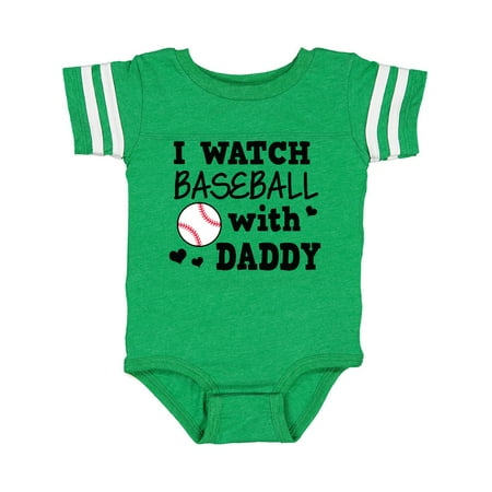 

Inktastic I Watch Baseball with My Daddy Gift Baby Boy or Baby Girl Bodysuit
