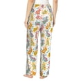 thumbnail image 3 of Goofa Boho Bunny Printed Soft Pajama Pants for Women, Wide Leg Comfy Casual Lounge Yoga Pants-Large, 3 of 9