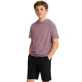 thumbnail image 5 of YunPes Boys Short Sleeve Hoodie,Youth Athletic Workout Pullover,Kids Sports Soccer Baseball Lightweight Hooded T-Shirt for Teen Girl, 5 of 9