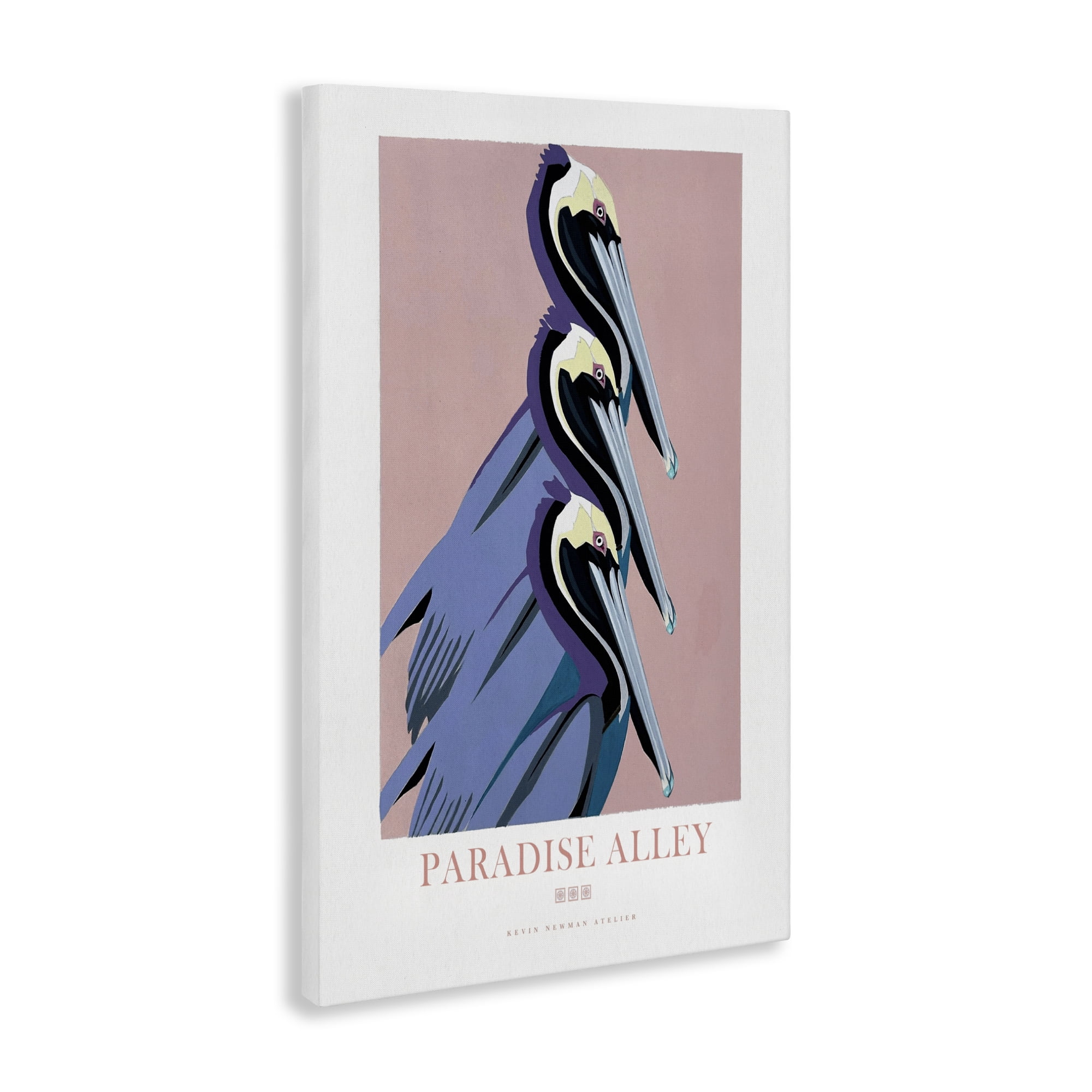 Stupell Industries Paradise Alley Pelican Trio Canvas Wall Art, design by Jadei Graphics