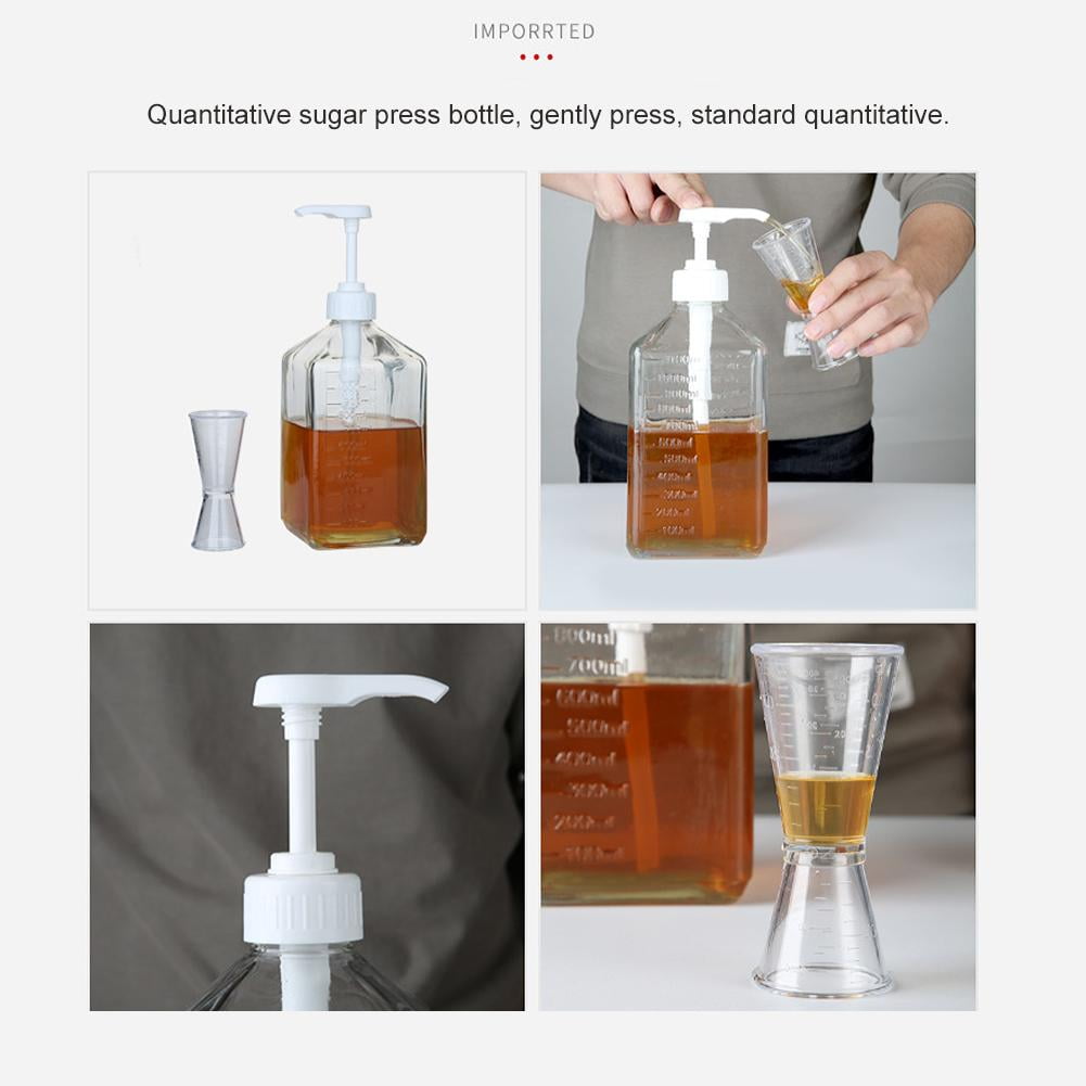 Cergrey Syrup Pump Bottles,1600ml Simple Press Pump Bottles Empty