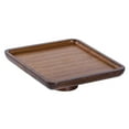 thumbnail image 1 of Soporte de bambú para tartas, bandeja multifuncional para almacenar alimentos, ideal para mesas de centro de bodas. Marrón 20x20x6cm, 1 of 9