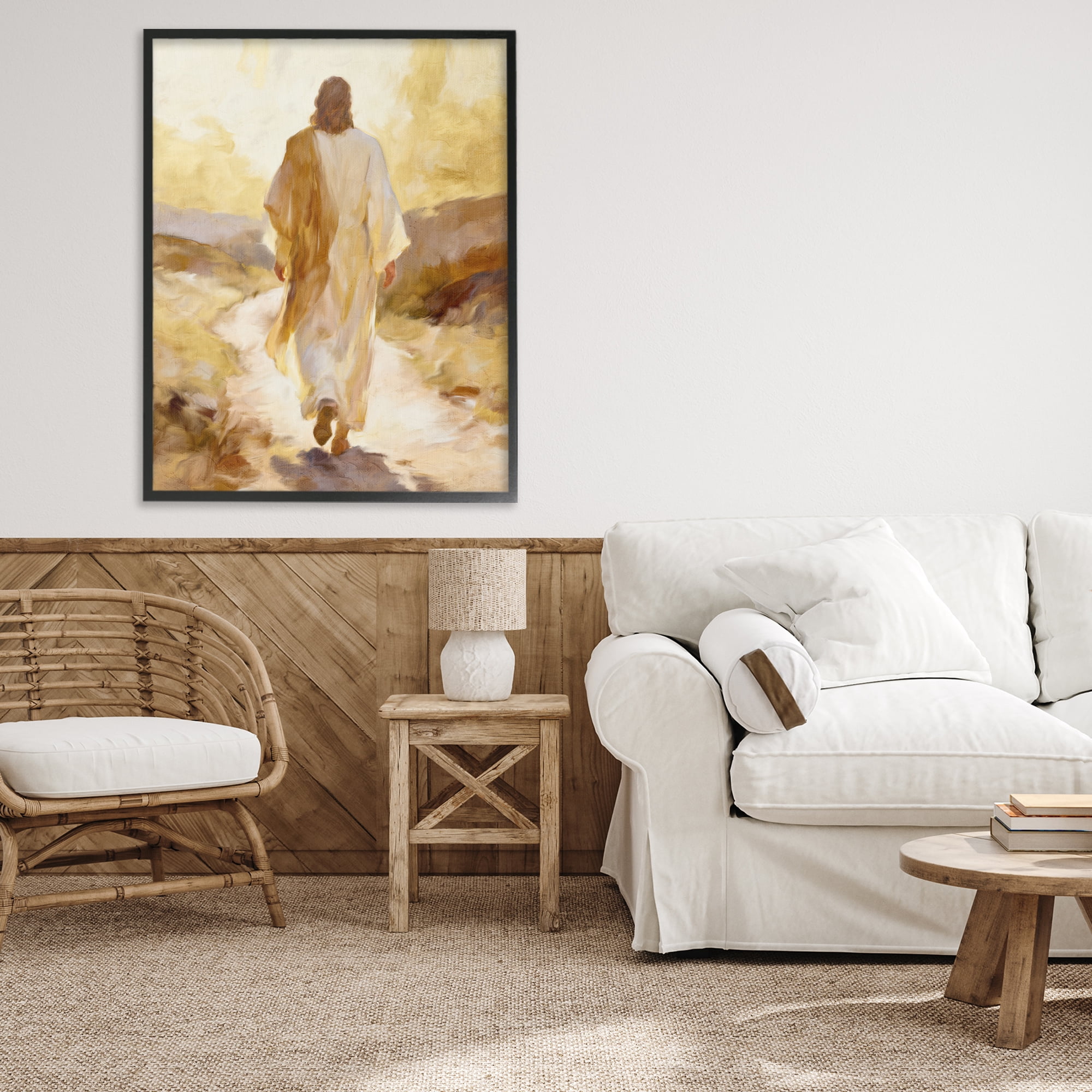 Stupell Industries Walk By Faith Sunset Black Framed Giclee Art, design by Kim Allen