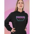 thumbnail image 2 of Proud Purple Glitter Banner Hoodie Women -Smartprints Designs, Female Medium, 2 of 4