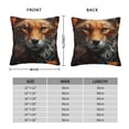 thumbnail image 2 of Fuzoiu Floral Fox Print Square Pillow Cover,Hidden Zipper Design,Luxury Square Pillow Case, Throw Pillow,Couch Cushion-16"x16", 2 of 7