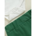 thumbnail image 7 of Suealasg Baby Boys 3Pcs Golf Outfits 3 6 Months Infant Summer Short Sleeve Embroidery Romper + Pants + Hat Set Newborn Boys Clothes, 7 of 7