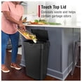 thumbnail image 5 of Rubbermaid Touch-Top Kitchen Trash Can with Lid, 12.2 Gal Garbage Container, Black, 2 Pack, 5 of 5