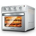 thumbnail image 2 of Plum Chef 27.5QT Silver Air Fryer Oven 6 in 1 Countertop Convection Oven Large Capacity with Air Fry Bake Broil 4 Knob Control Family Size Stainless Steel Design, 2 of 10