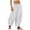 White-linen pant for women, variant on Women's Loose Cotton Linen Harem Pants Solid Baggy Casual Pants High Waist Yoga Trousers with Pockets,White,L