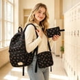 thumbnail image 4 of 3 PC Backpack Set with Cute Bow,Large Capacity Cartoon Backpacks, Back to School Merch, Lightweight Travel Backpacks, Waterproof School Bag for Teens, 4 of 8