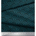 thumbnail image 3 of Soimoi Black Cotton Duck Fabric Floral Damask Print Fabric by Yard 44 Inch Wide, 3 of 3