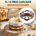 thumbnail image 4 of Divisor de tartas Rebanada de tarta Pastel 10/12 piezas Marcador de porciones iguales Divisor Rojo oscuro, 4 of 8