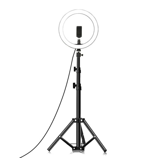 Camidy 10 inch LED Ring Light with Tripod Stand Phone Holder 2700K