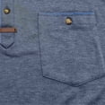 thumbnail image 3 of Xihbxyly Casual Tops for Men Big & Tall Button Crew Neck Short Sleeve Quick Dry T Shirt Tops Casual Stylish Solid Slim Fit Tops Casual Stylish Trendy for Traveling, 3 of 6