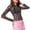 Pink, variant on Lace Mesh Sheer Long Sleeve Tops for Women Layering Floral Embroidery See Through Tee Fitted Tight T Shirts Blouses Pink S
