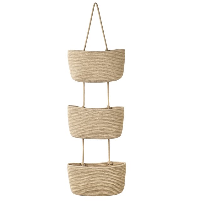 Detachable Hanging Basket With 3 Pockets Multi-layer Wall Hanging Storage Bag Organiser For Bedroom Bathroom Kitchen